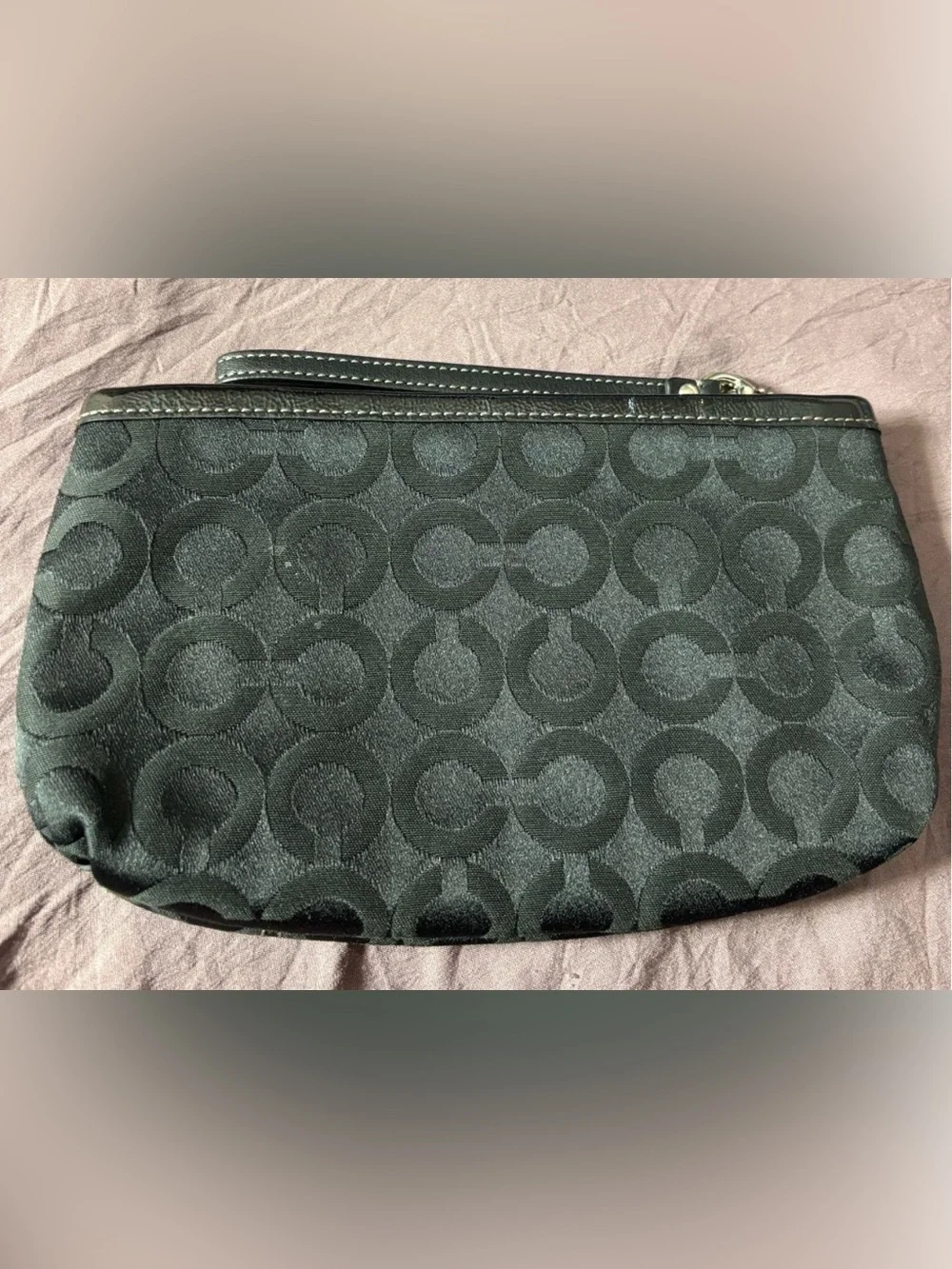 Coach Black Signature Wristlet